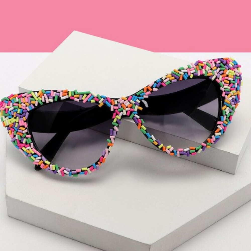 NEW Women's Sprinkle Cat Eye Fashion Sunglasses